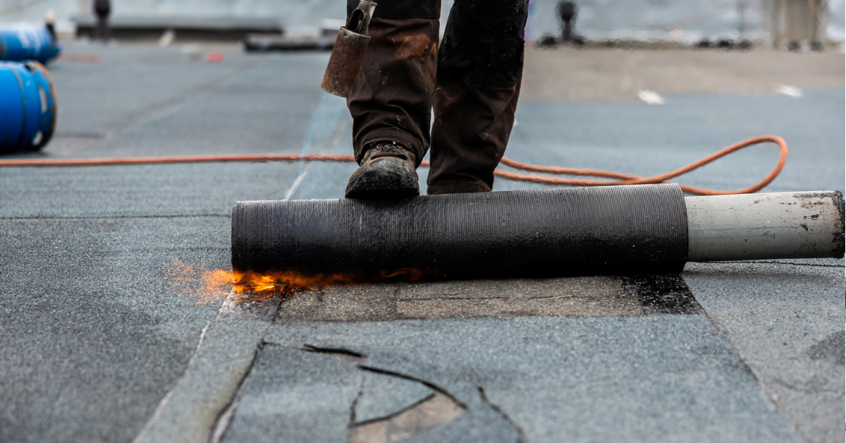 Commercial torch down roofing installation flat roof New Jersey